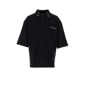 Amiri Men Black Piquet Polo Shirt